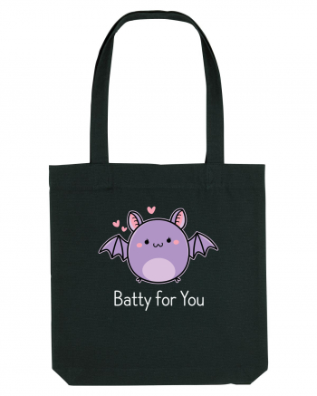 Batty For You Halloween Bat Black