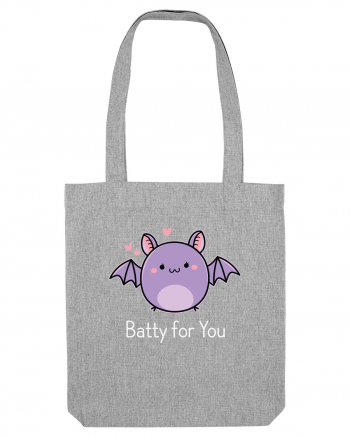 Batty For You Halloween Bat Heather Grey