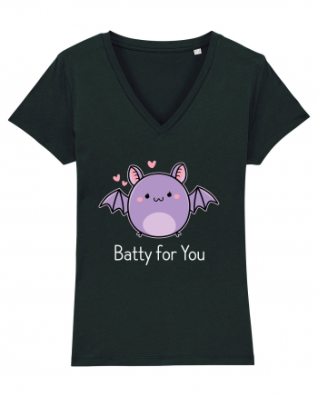 Batty For You Halloween Bat Black