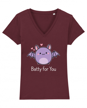 Batty For You Halloween Bat Burgundy