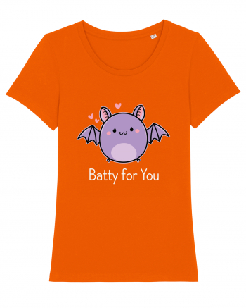 Batty For You Halloween Bat Bright Orange