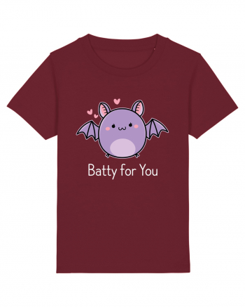 Batty For You Halloween Bat Burgundy