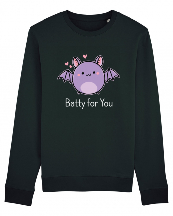 Batty For You Halloween Bat Black