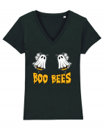 Boo Bees Halloween Bee Couple Tricou mânecă scurtă guler V Damă Evoker