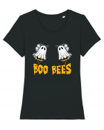 Boo Bees Halloween Bee Couple Tricou mânecă scurtă guler larg fitted Damă Expresser