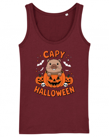 Capy Halloween Capybara Funny Burgundy