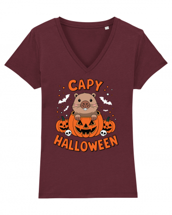 Capy Halloween Capybara Funny Burgundy