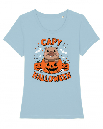 Capy Halloween Capybara Funny Sky Blue