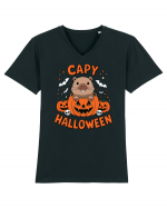 Capy Halloween Capybara Funny Tricou mânecă scurtă guler V Bărbat Presenter