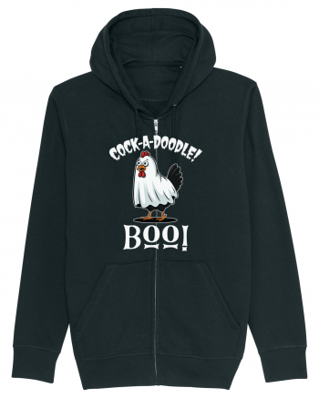 Cock A Doodle Boo | Funny Halloween Ghost Chicken Black