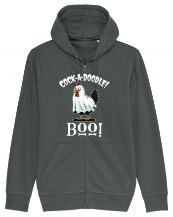 Cock A Doodle Boo | Funny Halloween Ghost Chicken Anthracite