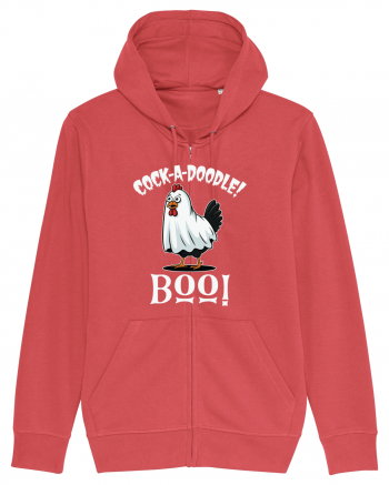 Cock A Doodle Boo | Funny Halloween Ghost Chicken Carmine Red