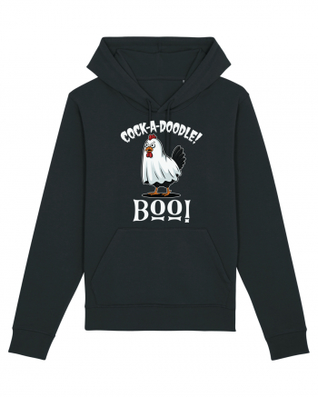 Cock A Doodle Boo | Funny Halloween Ghost Chicken Black