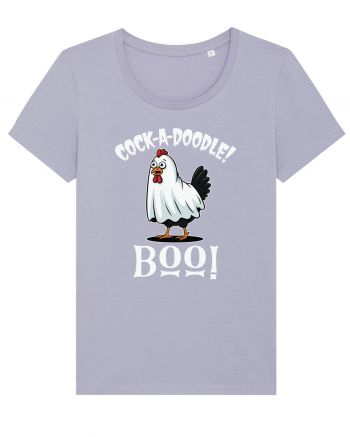 Cock A Doodle Boo | Funny Halloween Ghost Chicken Lavender