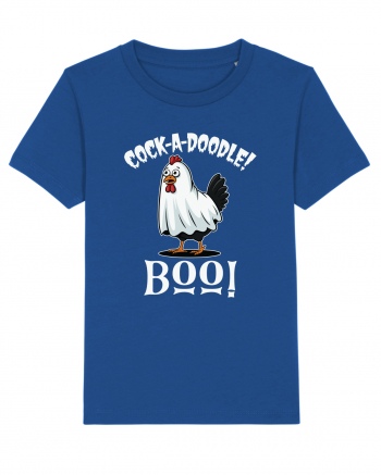 Cock A Doodle Boo | Funny Halloween Ghost Chicken Majorelle Blue