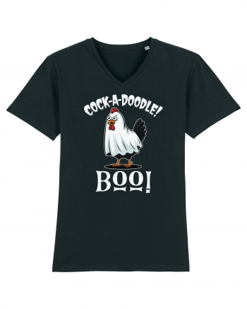 Cock A Doodle Boo | Funny Halloween Ghost Chicken Black