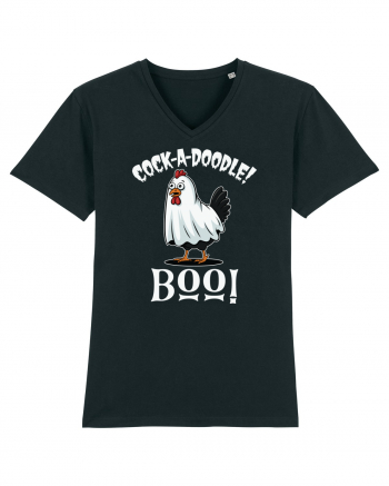 Cock A Doodle Boo | Funny Halloween Ghost Chicken Black