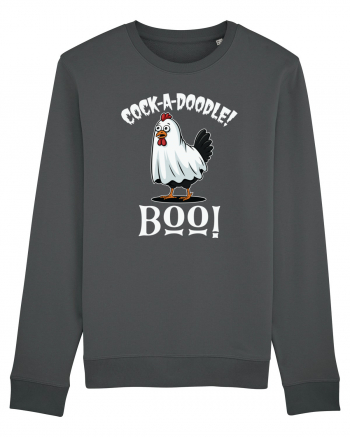 Cock A Doodle Boo | Funny Halloween Ghost Chicken Anthracite