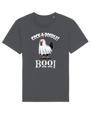 Cock A Doodle Boo | Funny Halloween Ghost Chicken Anthracite