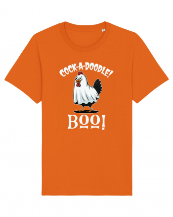 Cock A Doodle Boo | Funny Halloween Ghost Chicken Bright Orange