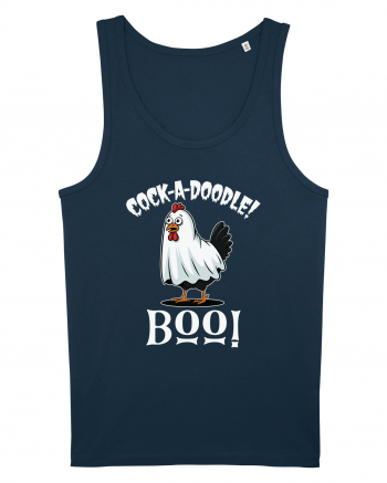 Cock A Doodle Boo | Funny Halloween Ghost Chicken Navy