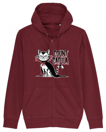 Count Catula Funny Halloween Cat Burgundy