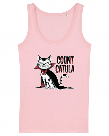 Count Catula Funny Halloween Cat Cotton Pink