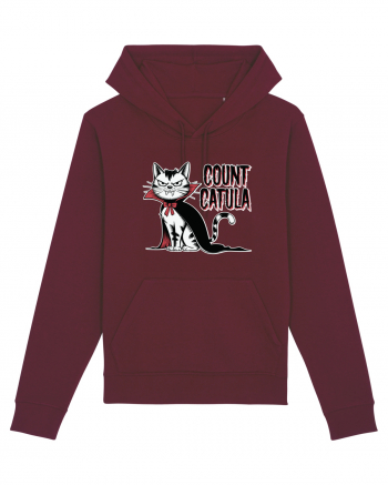 Count Catula Funny Halloween Cat Burgundy