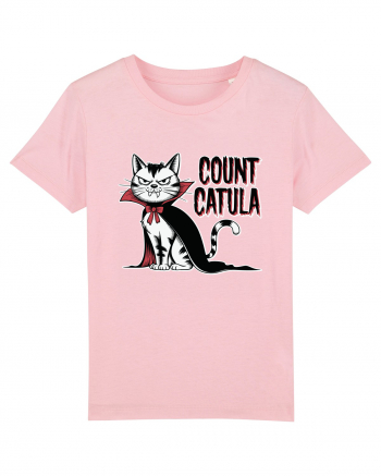 Count Catula Funny Halloween Cat Cotton Pink