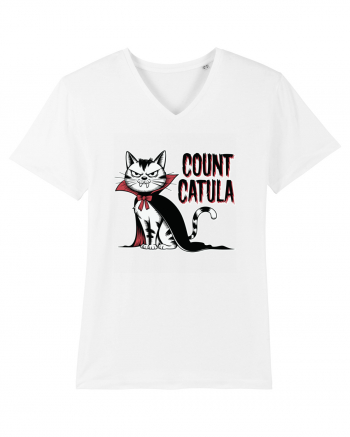 Count Catula Funny Halloween Cat White