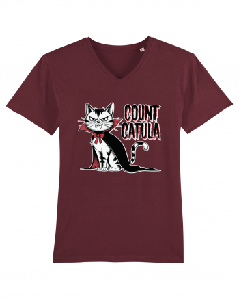 Count Catula Funny Halloween Cat Burgundy