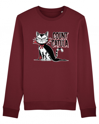 Count Catula Funny Halloween Cat Burgundy