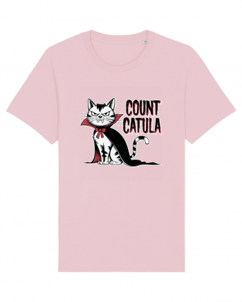 Count Catula Funny Halloween Cat Cotton Pink