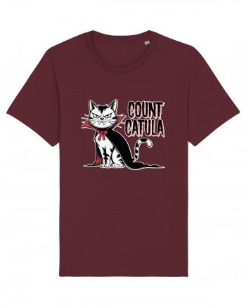 Count Catula Funny Halloween Cat Burgundy