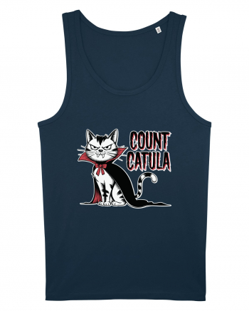 Count Catula Funny Halloween Cat Navy