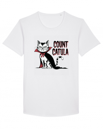 Count Catula Funny Halloween Cat White