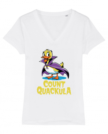 Count Quackula Funny Duck Halloween White