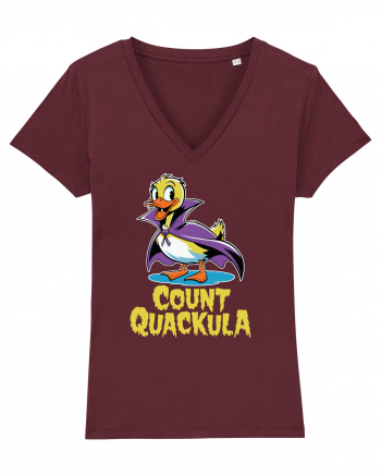 Count Quackula Funny Duck Halloween Burgundy