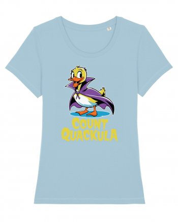 Count Quackula Funny Duck Halloween Sky Blue