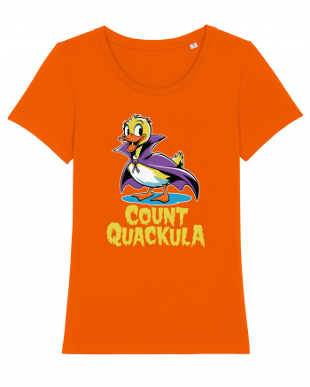 Count Quackula Funny Duck Halloween Bright Orange