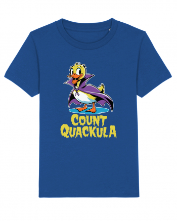 Count Quackula Funny Duck Halloween Majorelle Blue