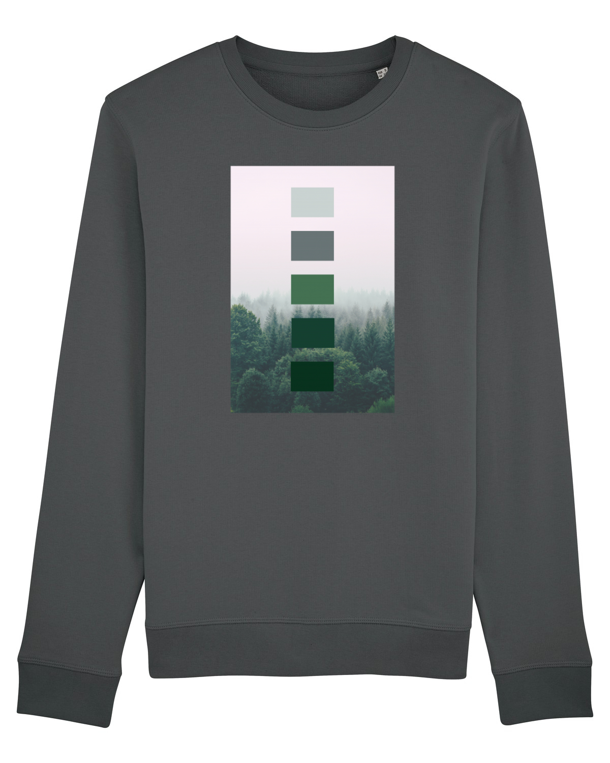 Bluză mânecă lungă Unisex Rise Anthracite