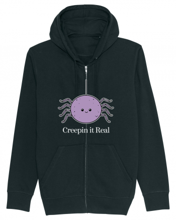 Creepin' It Real Funny Halloween Spider Black