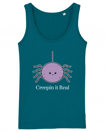 Creepin' It Real Funny Halloween Spider Ocean Depth