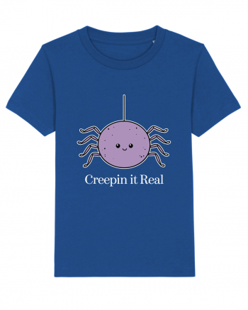 Creepin' It Real Funny Halloween Spider Majorelle Blue