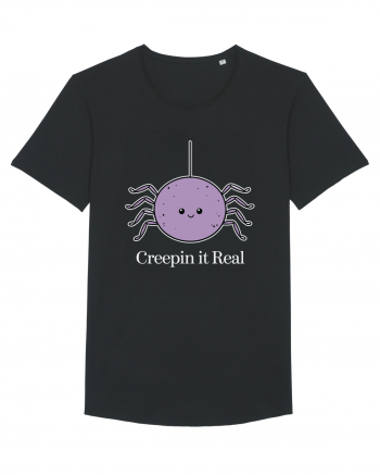 Creepin' It Real Funny Halloween Spider Black