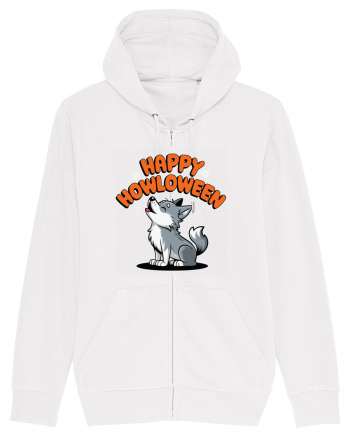 Happy Howloween Funny Halloween Wolf White