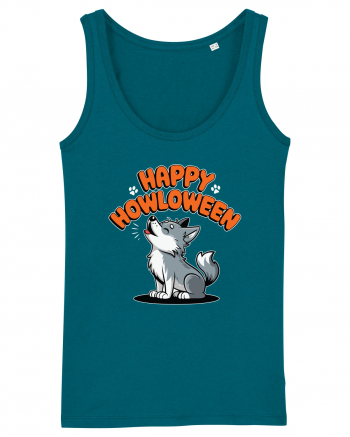 Happy Howloween Funny Halloween Wolf Ocean Depth