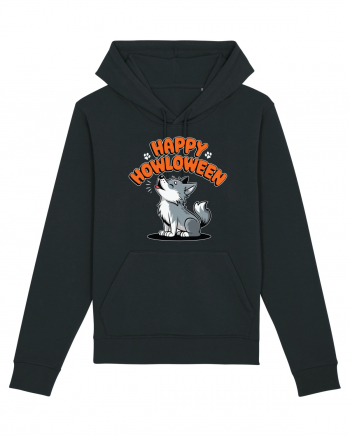 Happy Howloween Funny Halloween Wolf Black