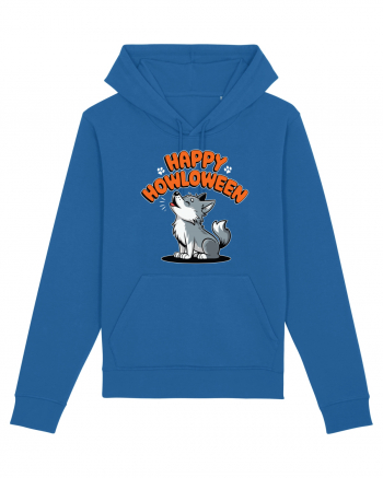 Happy Howloween Funny Halloween Wolf Royal Blue